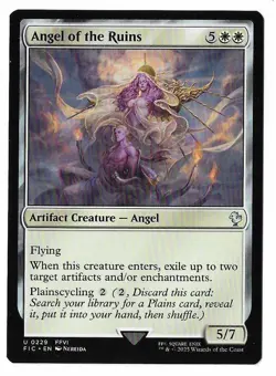 MTG Angel of the Ruins Final Fantasy Commander (FIC) Uncommon #0229 Unplayed - Image 1