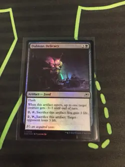 MTG Magic The Gathering Dubious Delicacy Foil EOE Black Artifact Food - Image 1