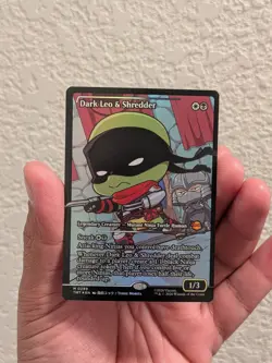Magic MTG Teenage Mutant Ninja Turtles Foil Showcase #289 Dark Leo & Shredder - Image 1
