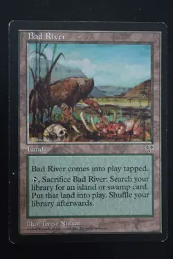Magic The Gathering MTG BAD RIVER Mirage LP Lightly Played - Image 1