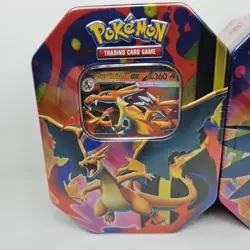 Pokemon Mega Charizard -Set of 2- Tins Mega Charizard Y X EX Factory Sealed - Image 2