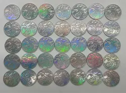 Lot of (35) Pokemon TCG Mega Charizard UPC Metal Coins - Image 1