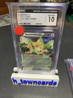 Pokemon 2024 Paldean Fates Squawkabilly ex Holo 075/091 CGC 10 Gem Mint - Image 1