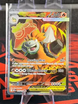 Mega Camerupt ex 156/132 Full Art Mega Evolution Pokemon Mint - Image 1