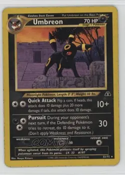 Umbreon Pokemon Neo Discovery #32 2001 - Image 1