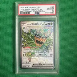 2024 Pokemon SVP Black Star Promo #166 Teal Mask Ogerpon EX PSA 10 - Image 1