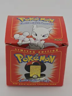 Pokemon - Mewtwo Nintendo 23k Gold Plated Burger King Trading Card - Image 1