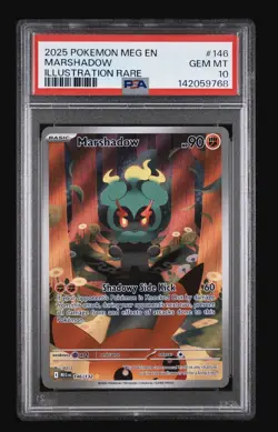 2025 Pokemon Meg En Illustration Rare #146 Marshadow PSA 10 GEM MINT - Image 1