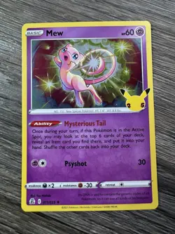 Pokemon Mew 011/025 Celebrations Holo Rare NM - Image 1