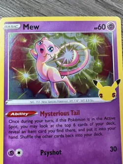 Pokemon Mew 011/025 Celebrations Holo Rare NM - Image 2