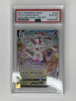 Sylveon VMAX 212/203 PSA 10 Alt Art Evolving Skies Secret Rare Pokemon TCG 2021 - Image 1