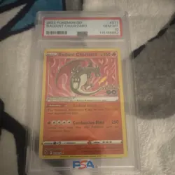 Pokemon TCG Radiant Charizard Pokemon GO Radiant Rare Holo PSA 10 #011/078 - Image 1