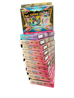 Lot of (11) Pokemon TCG Shining Fates Mad Party Pin Collection Boxes Sealed - Image 1