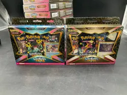 Lot of (11) Pokemon TCG Shining Fates Mad Party Pin Collection Boxes Sealed - Image 2