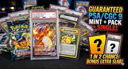 💎 POKEMON MYSTERY SLAB! Guaranteed PSA/CGC 9 Mint Packs! 1/2 Win EXTRA Slab! - Image 1