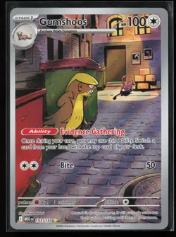Gumshoos 153/132 ME01: Mega Evolution Illustration Rare Pokemon TCG NM - Image 1