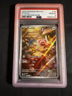 Pokemon - MEG - Stufful - 154/132 - Illustration Rare - PSA 10 (Guard Included) - Image 1