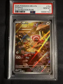 Pokemon - MEG - Stufful - 154/132 - Illustration Rare - PSA 10 (Guard Included) - Image 3