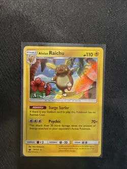 Pokemon TCG - Alolan Raichu 31/111 - Holo Rare - S&M Crimson Invasion *NM/M - Image 1