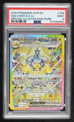 Galvantula ex Special Illustration Rare Pokemon SV07: Stellar Crown SCR PSA 9 - Image 1