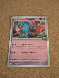 Team Rocket's Wobbuffet 82/182 Holo Destined Rivals -Near Mint- Pokemon TCG - Image 1