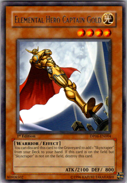 Elemental Hero Captain Gold - DP06-EN004 - Rare - 1st Edition LP Yugioh Dueli - Image 1