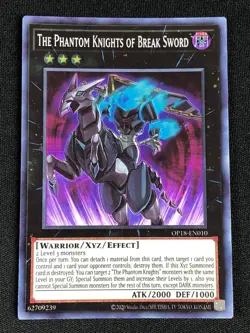 YUGIOH THE PHANTOM KNIGHTS OF BREAK SWORD OP18-EN010 SUPER (NM) - Image 1