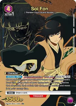 Soi Fon Alternate Art Foil - UE01BT/BLC-1-055 NM - Union Arena - Image 1