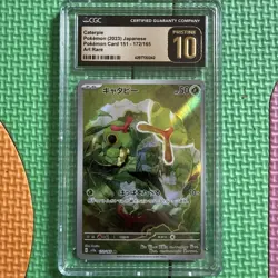 CGC 10 Pristine Caterpie 172/165 -AR Art Rare 151 sv2a Pokemon Card Japanese - Image 1