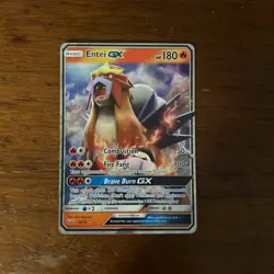 Pokemon Entei GX Shining Legends Full Art Holo Ultra Rare Card 10/73 - Image 1