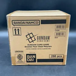 Gundam Card Game GD03 Steel Requiem Booster Box Case SEALED NEW Bandai - Image 1