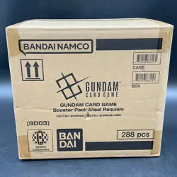 Gundam Card Game GD03 Steel Requiem Booster Box Case SEALED NEW Bandai - Image 2