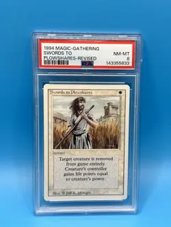 PSA 8 - Swords To Plowshares - Revised - Vintage Magic The Gathering - MTG - Image 1