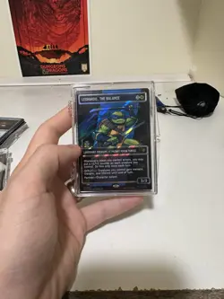 Leonardo, the Balance (0083) (Borderless) (Surge Foil) TMNT MTG Magic - Image 2