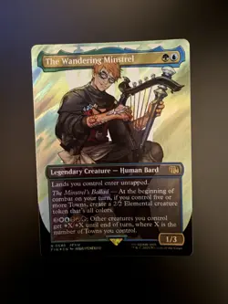 MTG Final Fantasy English The Wandering Minstrel Borderless 0548 Surge Foil - Image 1