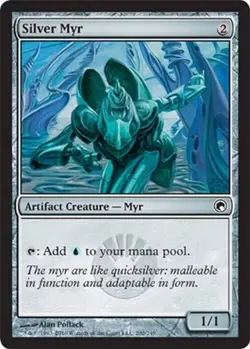 SILVER MYR X 4 E/X+ SCARS OF MIRRODIN MAGIC THE GATHERING - Image 1