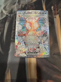 Pokemon TCG Charizard EX 2023 Obsidian Flames Holo Rare Card 223/197 SV03 - Image 1