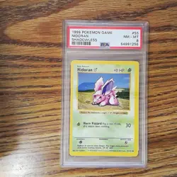 Shadowless Base Nidoran 55/102 Graded Pokemon Card - PSA 8 - Image 1