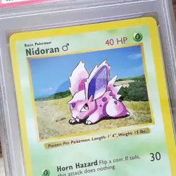 Shadowless Base Nidoran 55/102 Graded Pokemon Card - PSA 8 - Image 2