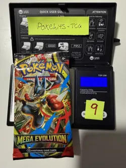 (HEAVY)🔥 22.37g Pokemon TCG Mega Evolution Booster Pack Factory Sealed✅ - Image 1