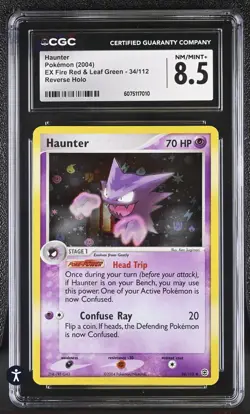 Pokemon Haunter EX Fire Red & Leaf Green 34/112 Reverse Holo CGC 8.5 - Image 1