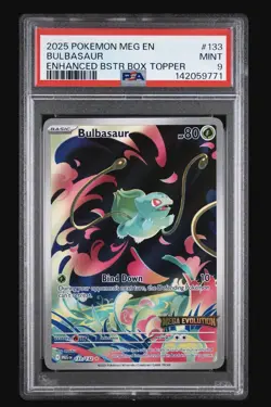 2025 POKEMON MEG EN-MEGA EVOLUTION ILLUSTRATION RARE #133 BULBASAUR PSA 9 - Image 1