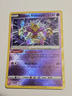 Radiant Alakazam Silver Tempest Ultra Rare Pokemon TCG 059/195 Sword & Shield - Image 1