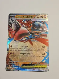 Mega Lucario ex 077/132 Pokemon Mega Evolution Double Rare Near Mint - Image 1