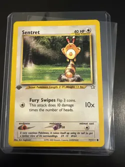 Pokemon TCG Sentret 71/111 1st Edition Neo Genesis Non Holo - Image 1