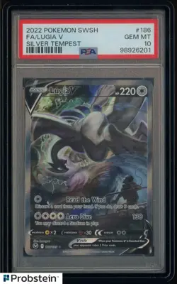 2022 Pokemon SWSH Silver Tempest #186 Lugia v FA PSA 10 GEM MINT - Image 1