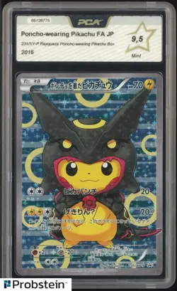 2016 Pokemon Japanese XY Promo #231 Poncho Wearing Pikachu Rayquaza PCA 9.5 MINT - Image 1