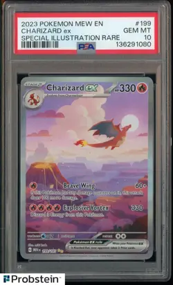 2023 Pokemon Mew En Special Illustration Rare #199 Charizard ex PSA 10 GEM MINT - Image 1