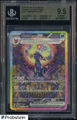 2025 Pokemon Scarlet & Violet Prismatic Evolutions #161 Umbreon Ex BGS 9.5 - Image 1