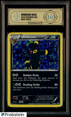 2013 Pokemon BW93 Black & White Black Star Promo Umbreon Holo APH 10 Gold Label - Image 1